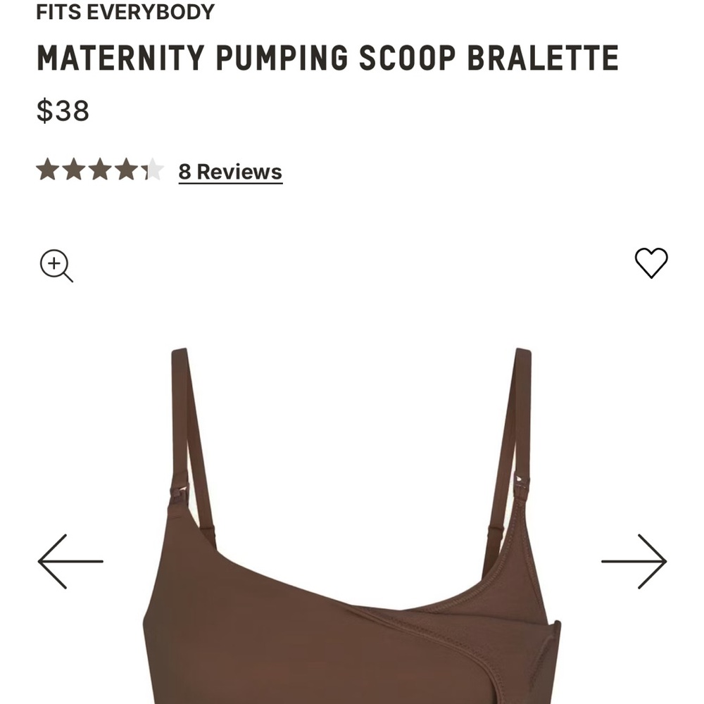 SKIMS Maternity Pumping Bralette - Chocolate